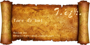 Tarr Ábel névjegykártya